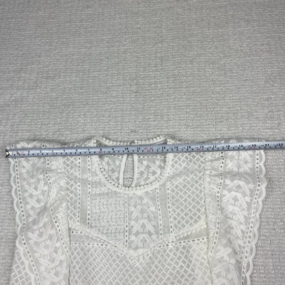 Collective Concepts Womens White / transparent Sleeveless Blouse Size S - Picture 10 of 15